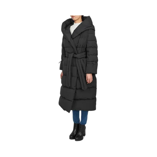 Long-Sleeved Hooded Down Jacket