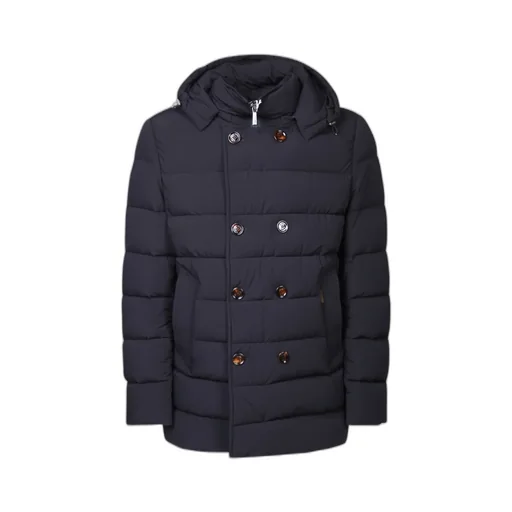 Florio Double-Breasted Hooded Padded Coat