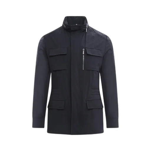 Manolo-Kn High Neck Military Jacket