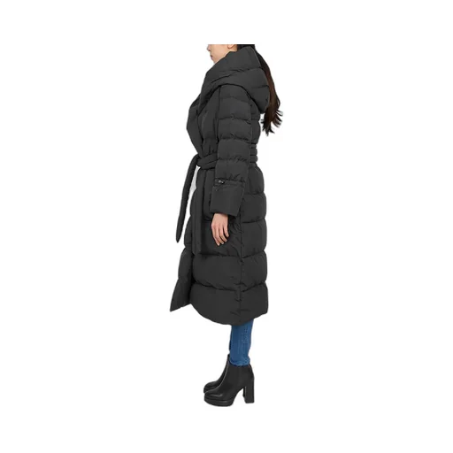 Long-Sleeved Hooded Down Jacket