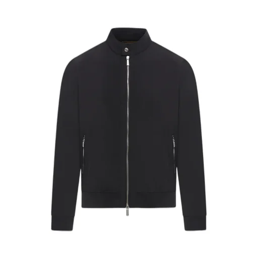 Zip-Up Ribbed Bomber Jacket
