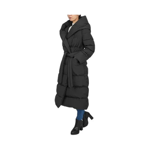 Long-Sleeved Hooded Down Jacket