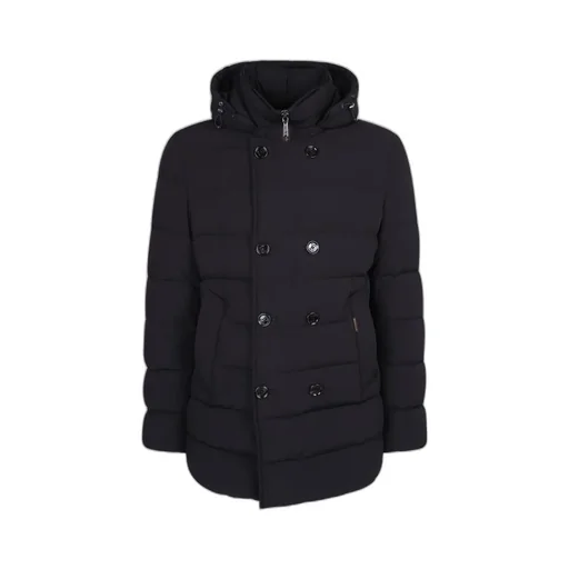 Double-Breasted Hooded Cotton Suit