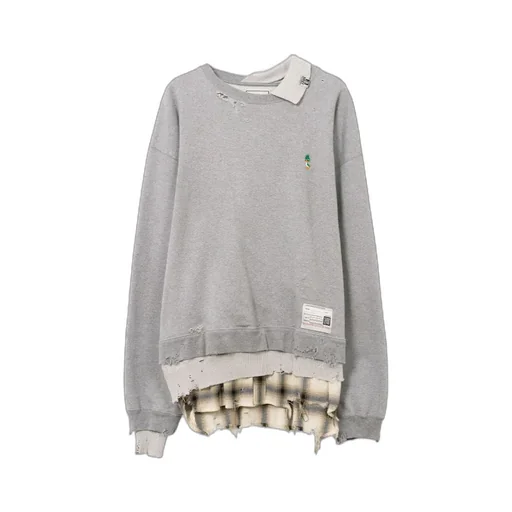 Layered Frayed Sweatshirt