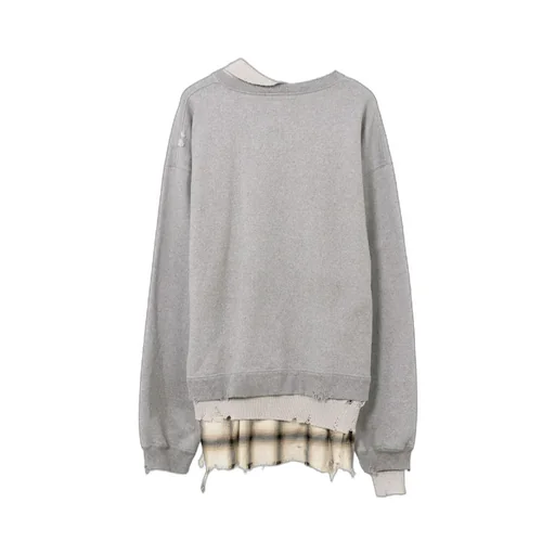 Layered Frayed Sweatshirt