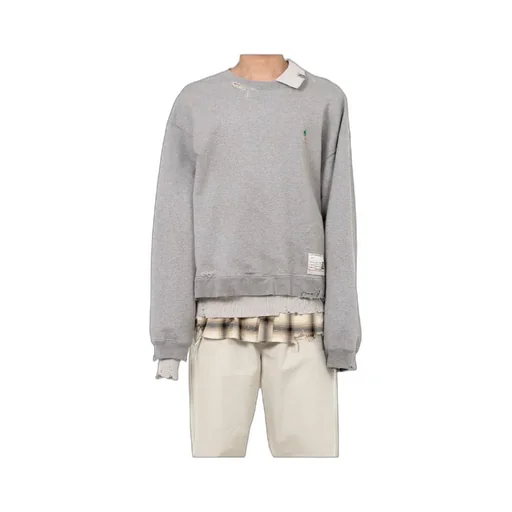Layered Frayed Sweatshirt