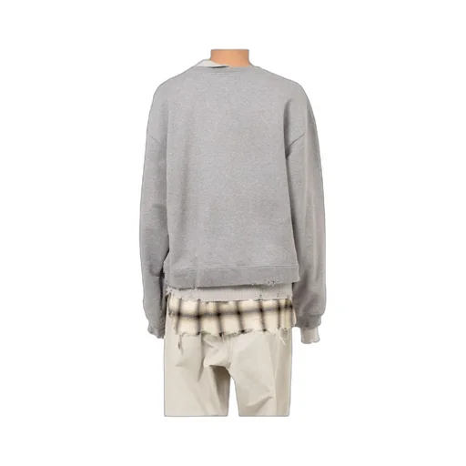Layered Frayed Sweatshirt
