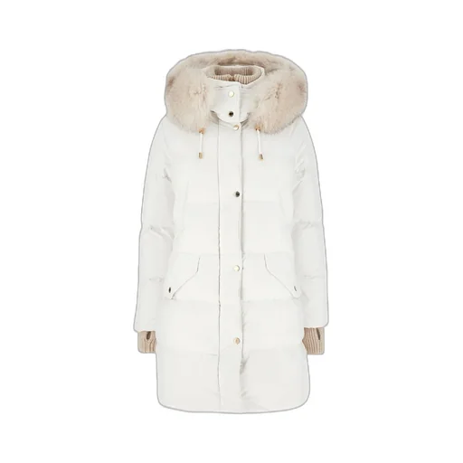 Long-Sleeved Hooded Down Jacket