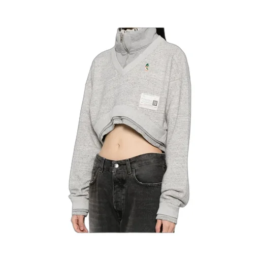 Layered Effect Cropped Sweatshirt