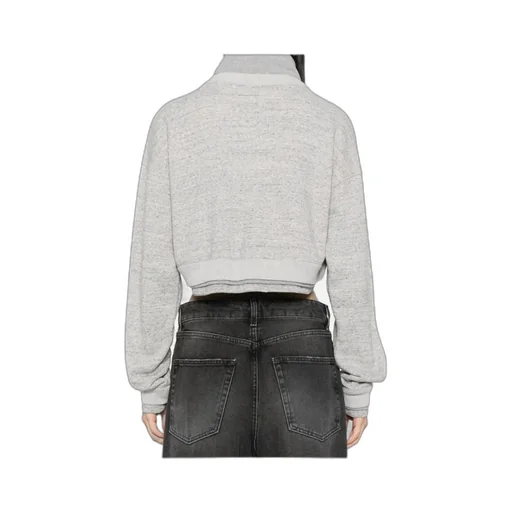 Layered Effect Cropped Sweatshirt