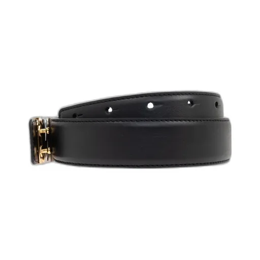 Logo Lettering Buckle Fasten Belt