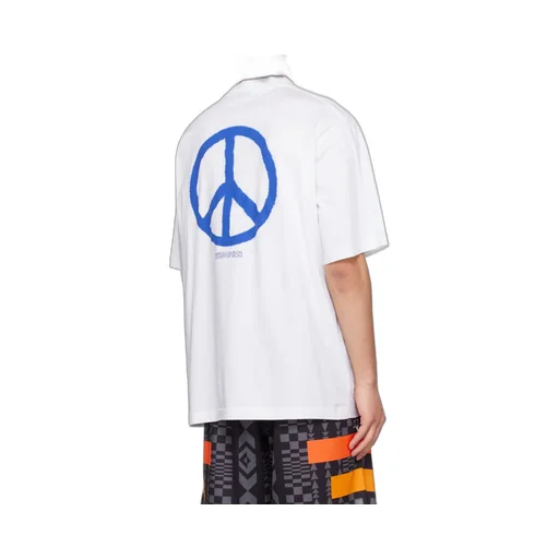 County Of Milan Crewneck Peace-Logo T-Shirt