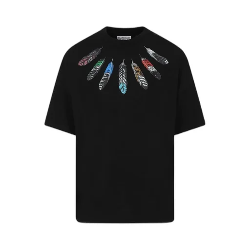 Feather-Print Short-Sleeve T-Shirt