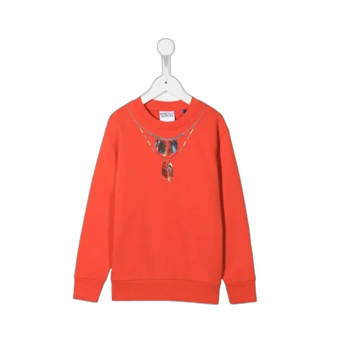 Feather Necklace Print Sweatshirt