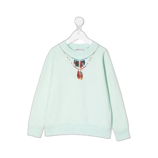 County Of Milan Kids Feather Printed Sweatshirt