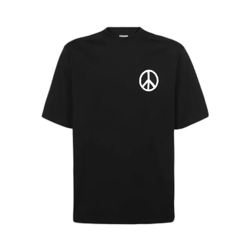 County Of Milan Crewneck Peace-Logo T-Shirt