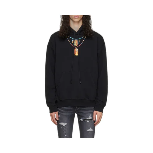 Graphic-Printed Drawstring Hoodie
