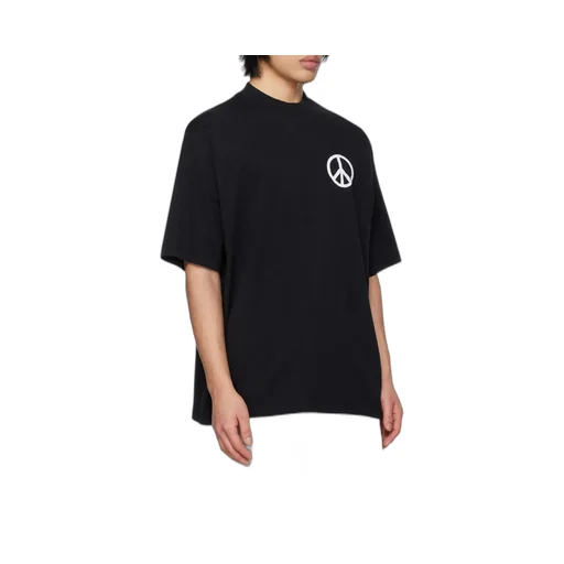 County Of Milan Crewneck Peace-Logo T-Shirt