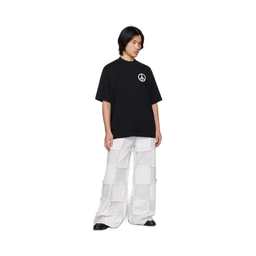 County Of Milan Crewneck Peace-Logo T-Shirt