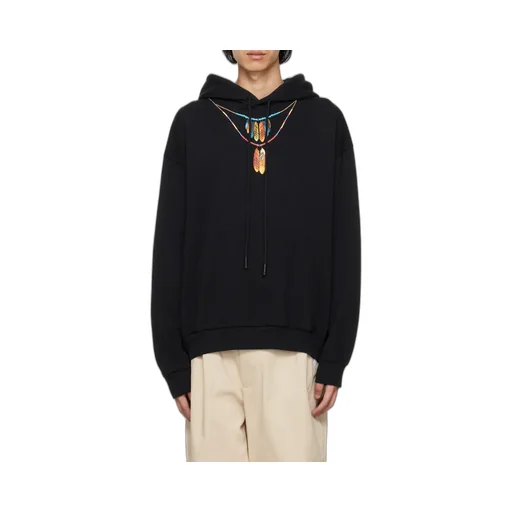 Graphic-Printed Drawstring Hoodie