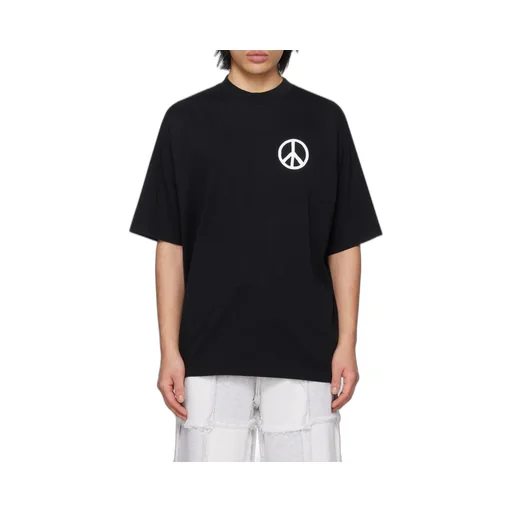 County Of Milan Crewneck Peace-Logo T-Shirt