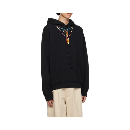 Graphic-Printed Drawstring Hoodie