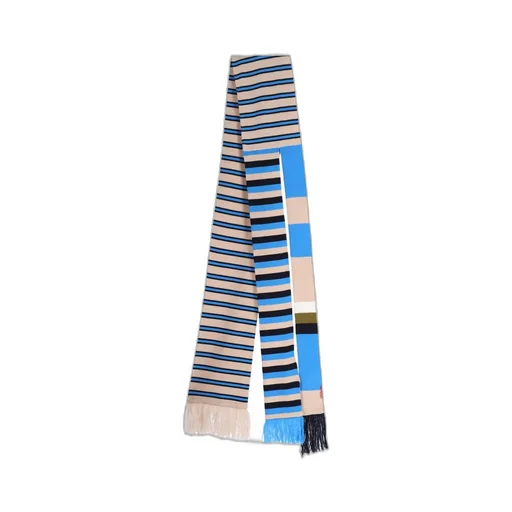 Striped Fringe Detailed Scarf
