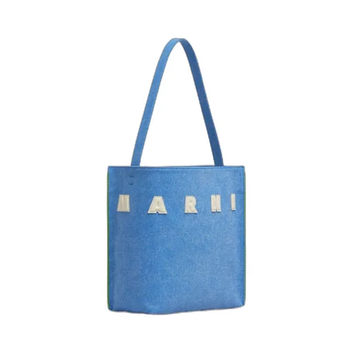 Logo-Patch Top Handle Tote Bag