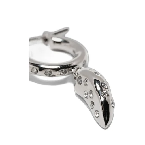 Crystal-Embellished Hoop Earrings