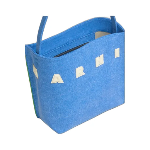 Logo-Patch Top Handle Tote Bag