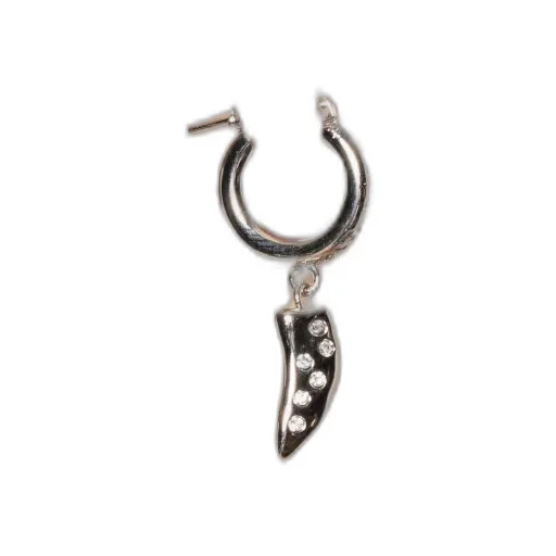 Crystal-Embellished Hoop Earrings