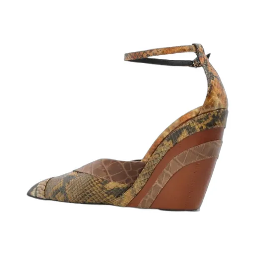 Pointed-Toe Wedge With Mixed Animal Print