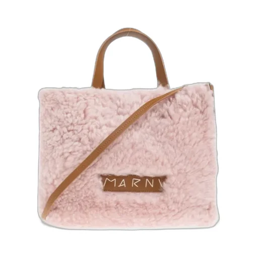 Fur-Trimmed Tote Bag
