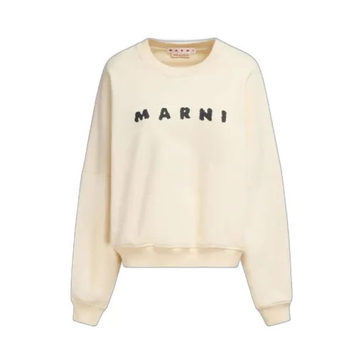 Logo Printed Drop Shoulder Sweatshirt