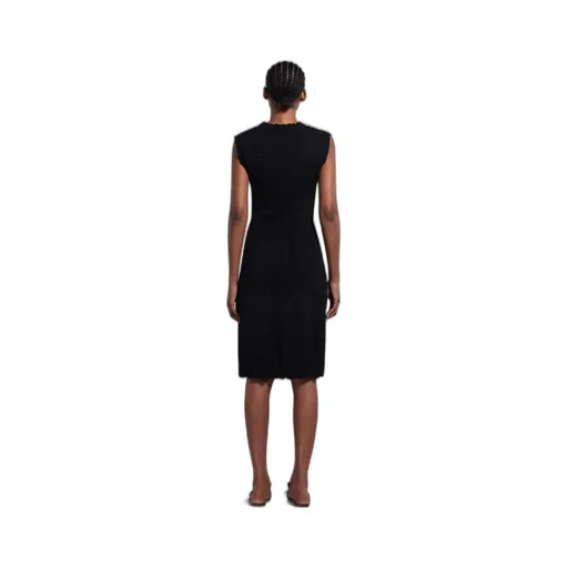 Distressed Effect Sleeveless Knitted Dress