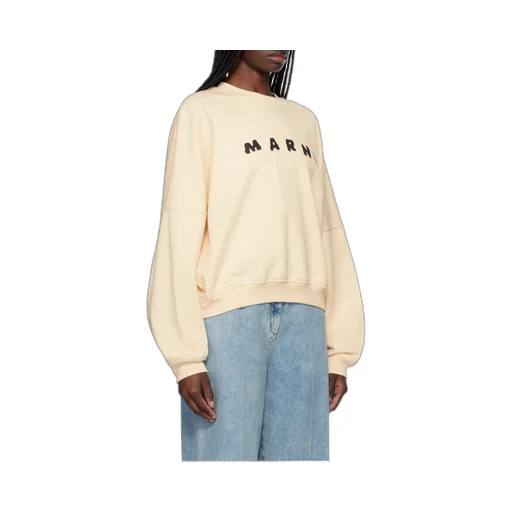 Logo Printed Drop Shoulder Sweatshirt