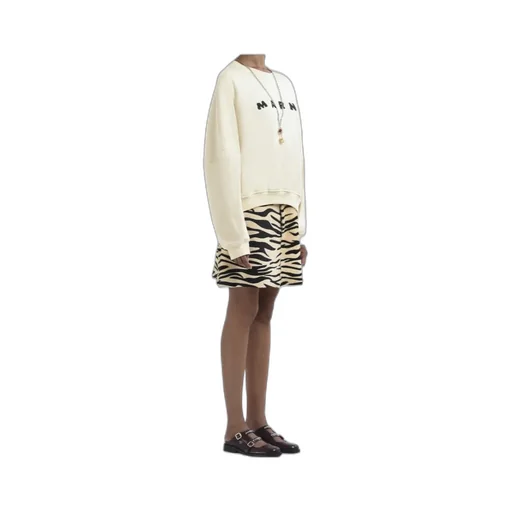 Logo Printed Drop Shoulder Sweatshirt