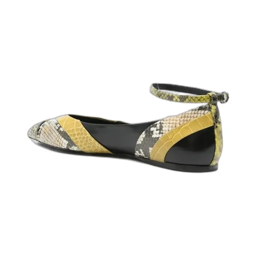 Leather Pointed-Toe Ballerina