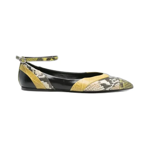 Leather Pointed-Toe Ballerina