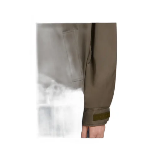 Gathered Hooded Zip-Up Jacket