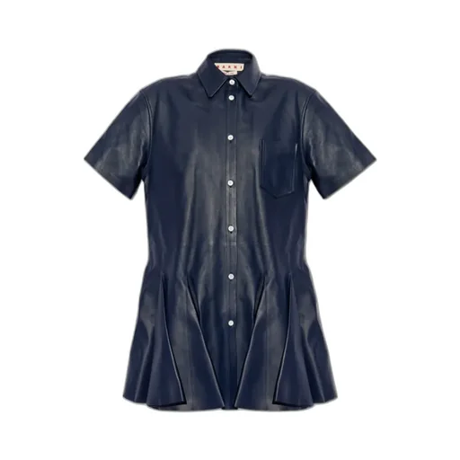 Leather Shirt Dress