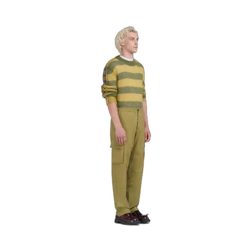 Mohair And Wool Jumper With Mixed Stripes