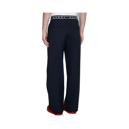 Mid-Rise Logo-Waistband Trousers