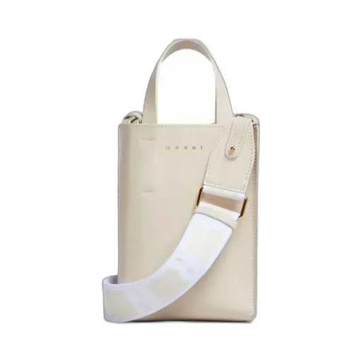 Logo Printed Top Handle Bag