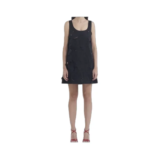 Cut Out Detailed Flared Duchess Satin Dress