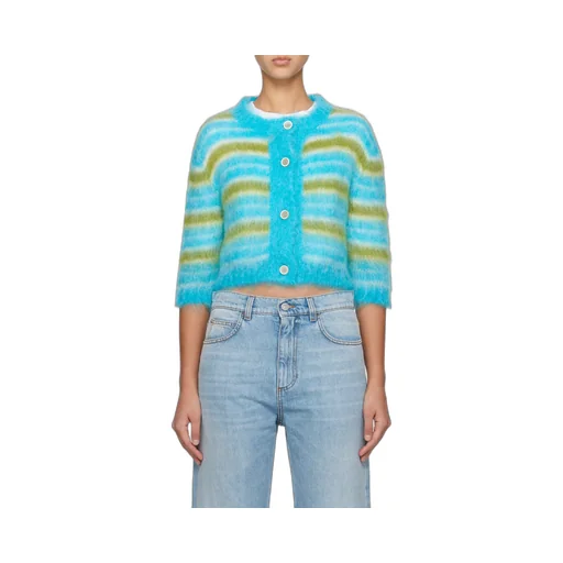 Striped Button Down Cardigan