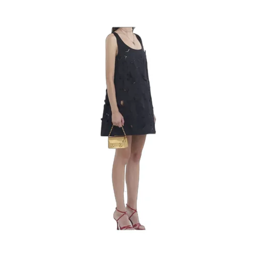 Cut Out Detailed Flared Duchess Satin Dress