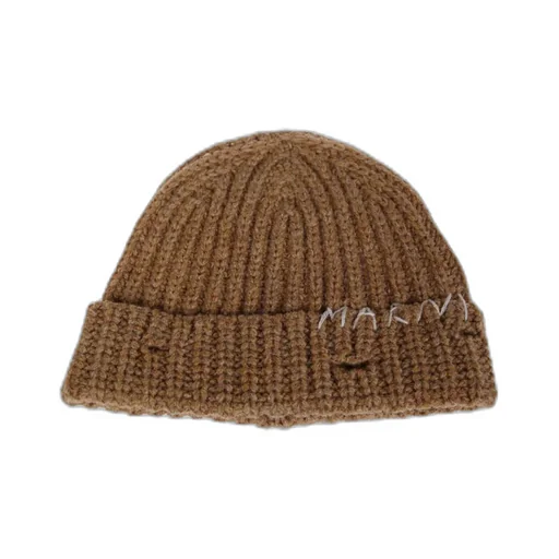 Hand-Stitched Logo Ribbed Beanie