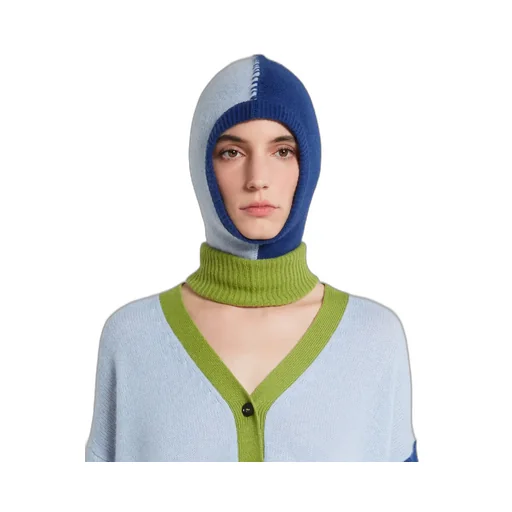 Colour-Block Cashmere Balaclava