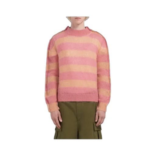 Stripe-Print Knit Jumper